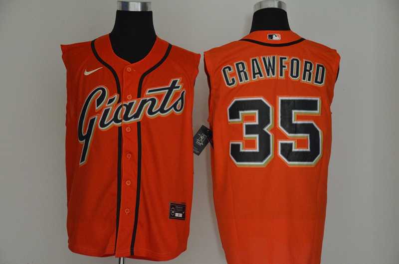 Giants 35 Brandon Crawford Orange Nike Cool Base Sleeveless Jersey,We sell and wholesale Giants 35 Brandon Crawford Orange Nike Cool Base Sleeveless Jersey on line form chian!